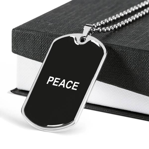 PLAQUE ID PEACE (noir) – IONKS N4