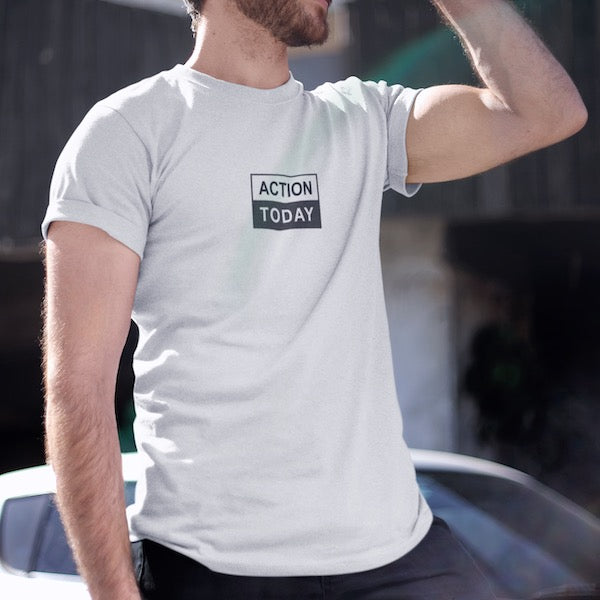 T-SHIRT UNISEXE ACTION TODAY (blanc) – IONKS M1