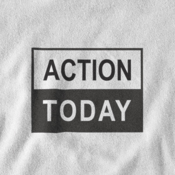 T-SHIRT UNISEXE ACTION TODAY (blanc) – IONKS N2