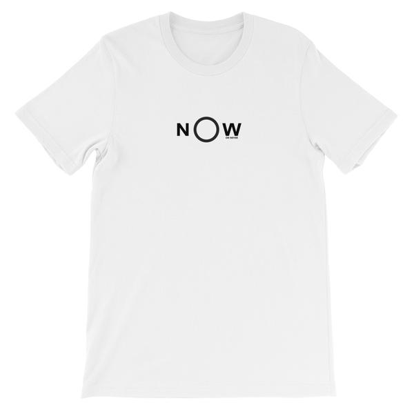 T-SHIRT UNISEXE NOW OR NEVER (blanc) – IONKS N1