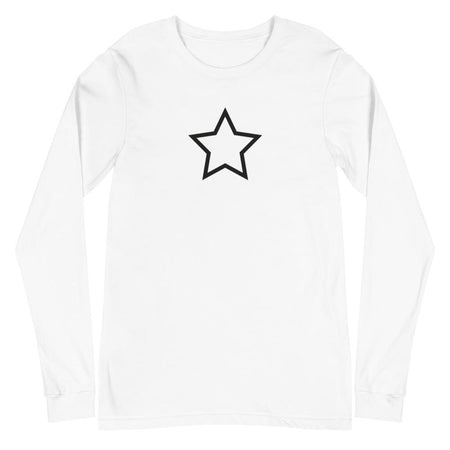 T-SHIRT UNISEXE STAR MANCHES LONGUES (blanc) – IONKS N1
