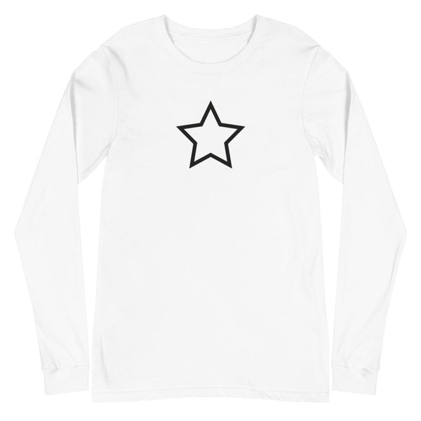 T-SHIRT UNISEXE STAR MANCHES LONGUES (blanc) – IONKS N1