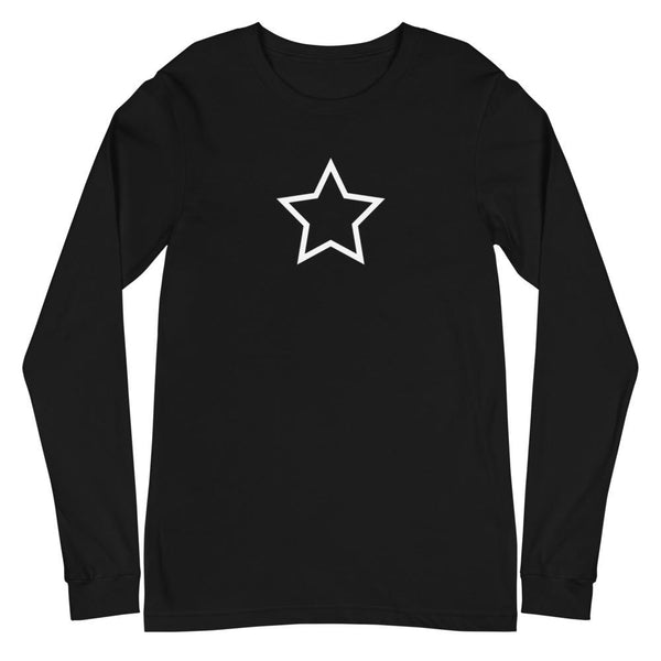 T-SHIRT UNISEXE STAR MANCHES LONGUES (noir) – IONKS N1